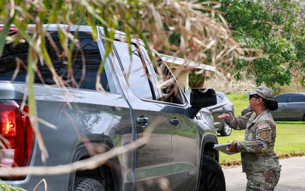 Guam Air National Guard leaders visit Airmen at Green Waste Sites, post- Typhoon Sinlaku
