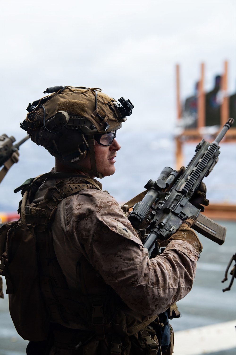 11th MEU Marines Conduct Marksmanship Training Aboard USS Boxer