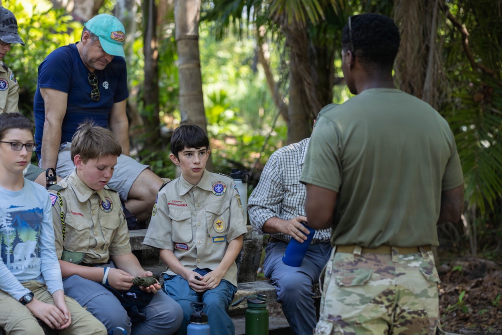U.S. Army Partners with Scouting America Troop 1849 for Jungle Survival Training