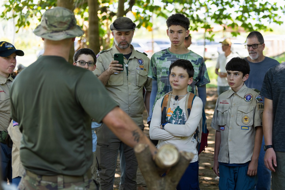 U.S. Army Partners with Scouting America Troop 1849 for Jungle Survival Training