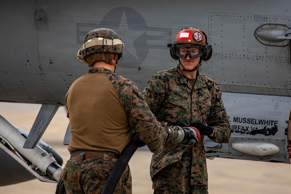 VMFA 242, VMFA-232 take to the skies above Gwangju Air Base