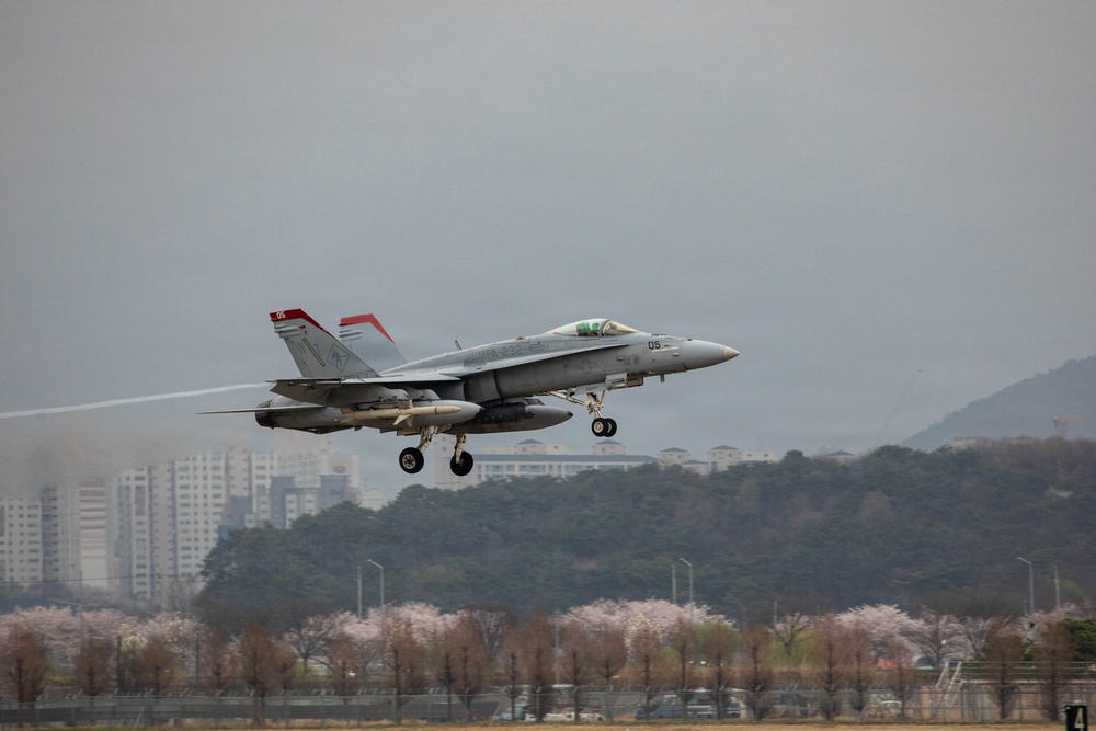 VMFA 242, VMFA-232 take to the skies above Gwangju Air Base
