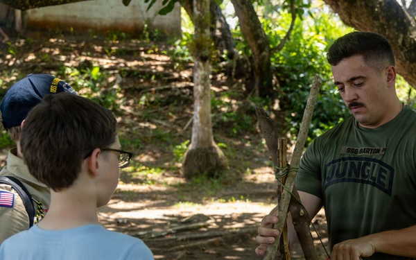 U.S. Army Partners with Scouting America Troop 1849 for Jungle Survival Training
