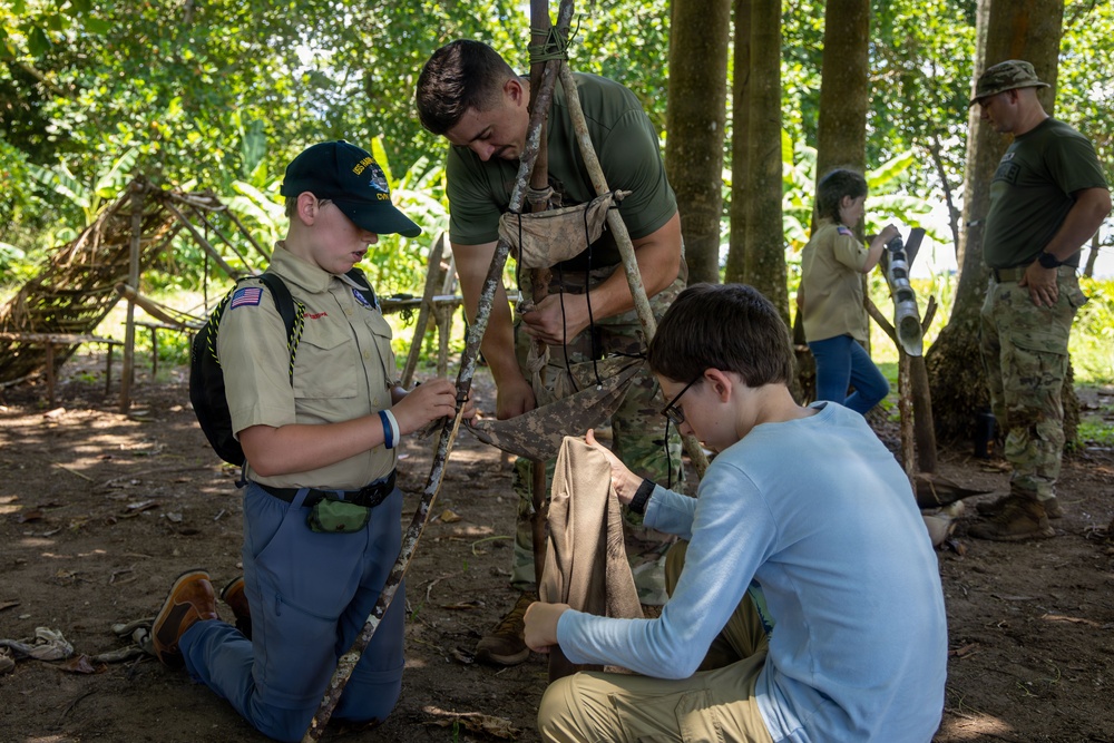 U.S. Army Partners with Scouting America Troop 1849 for Jungle Survival Training
