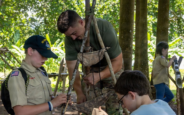 U.S. Army Partners with Scouting America Troop 1849 for Jungle Survival Training