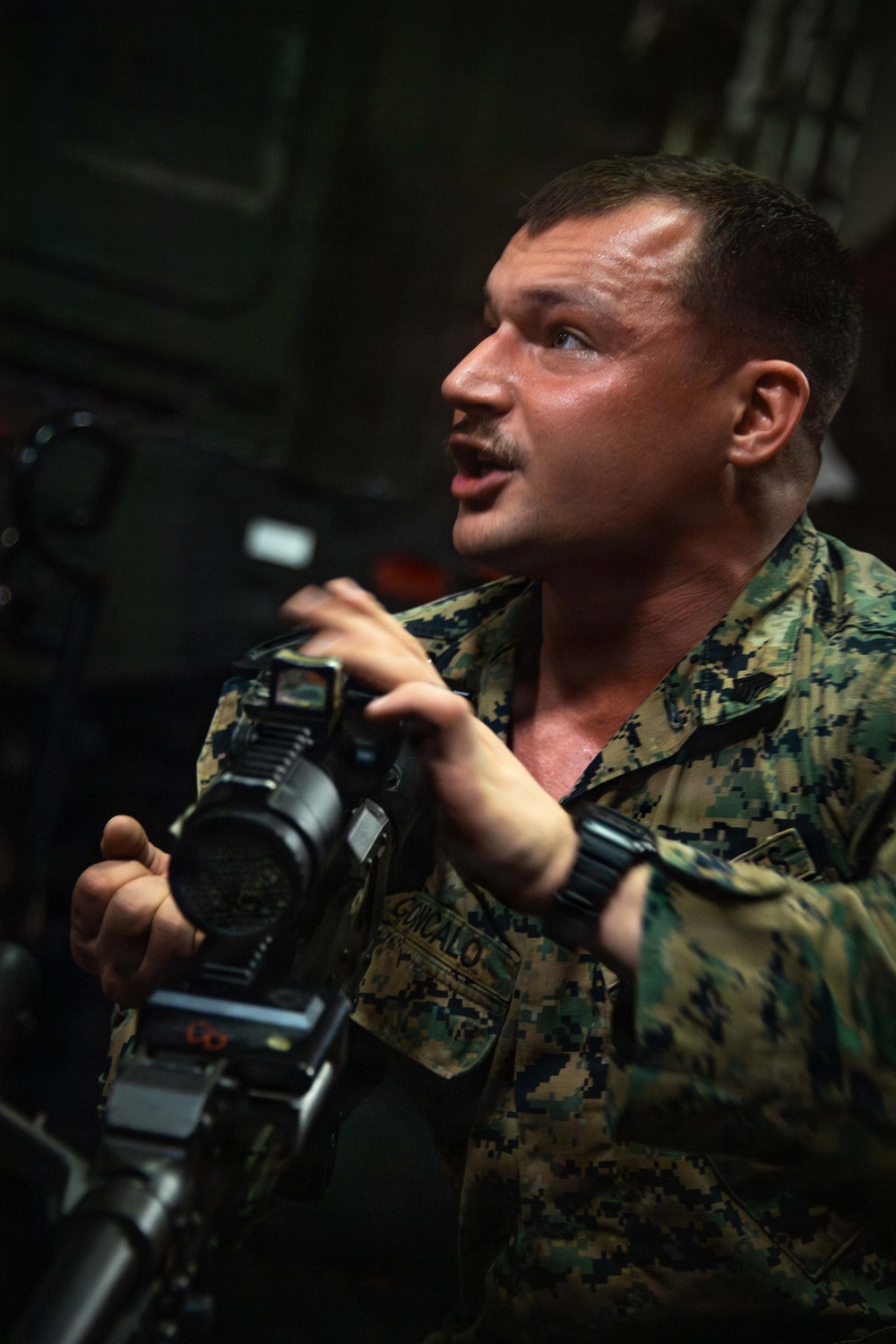 U.S. Marines Conduct Weapons Familiarization, Aircraft Maintenance Aboard USS Boxer