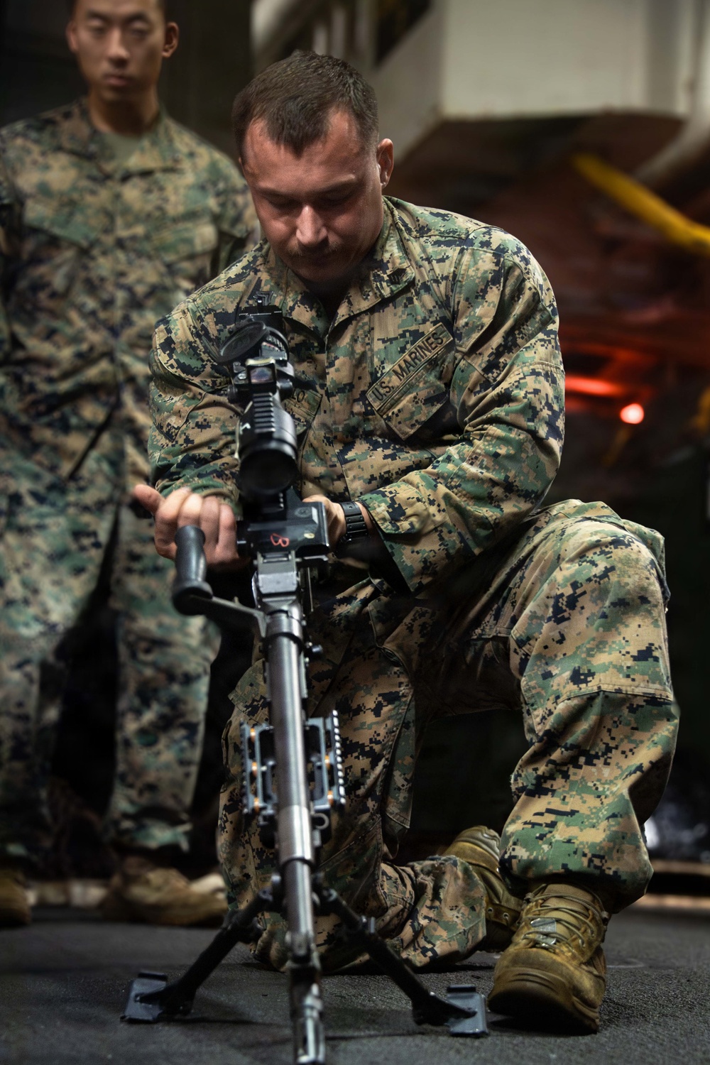 U.S. Marines Conduct Weapons Familiarization, Aircraft Maintenance Aboard USS Boxer