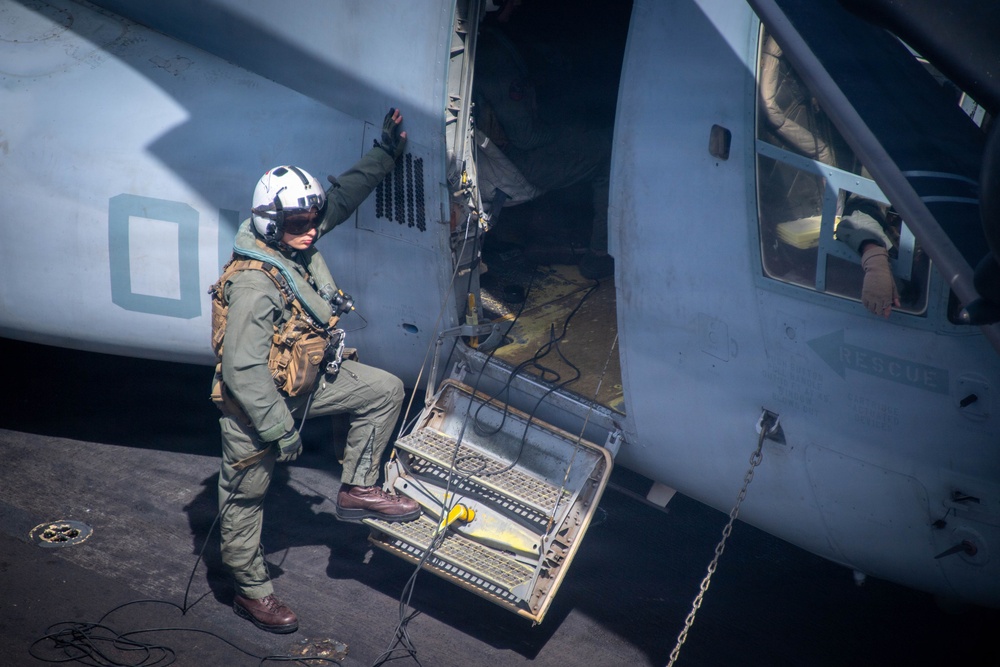 U.S. Marines Conduct Weapons Familiarization, Aircraft Maintenance Aboard USS Boxer