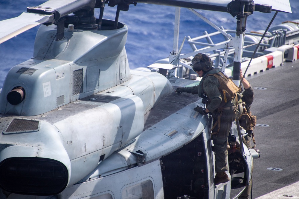 U.S. Marines Conduct Weapons Familiarization, Aircraft Maintenance Aboard USS Boxer