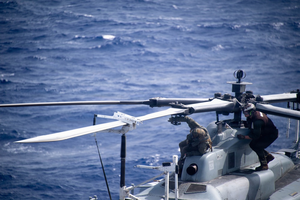 U.S. Marines Conduct Weapons Familiarization, Aircraft Maintenance Aboard USS Boxer