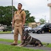 18th Wing command chief trains with military working dog teams