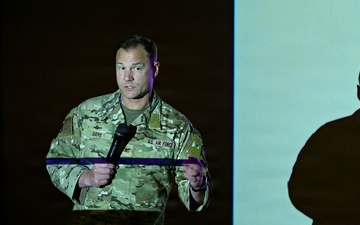 31st Fighter Wing Leadership highlights accomplishments during all-call briefing