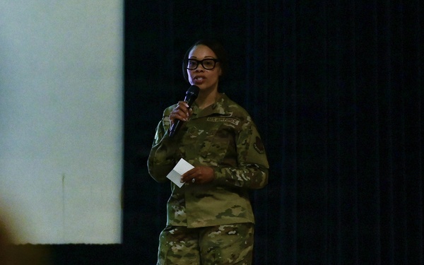 31st Fighter Wing Leadership Highlights Accomplishments During All-Call Briefing