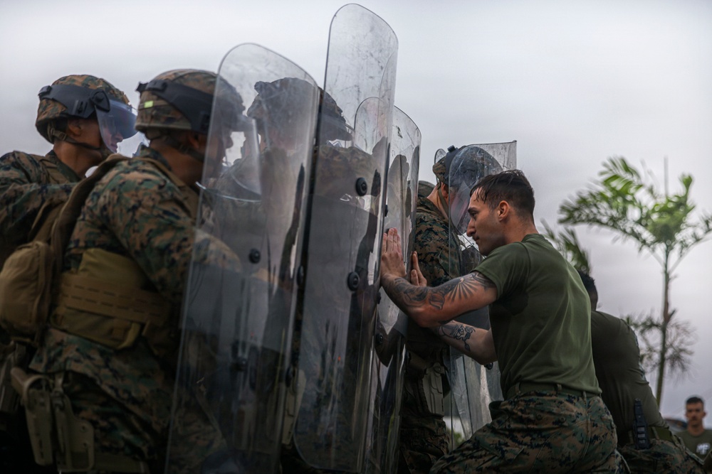 Balikatan 2026: 3rd MLR, 4th LEB practice riot control techniques training