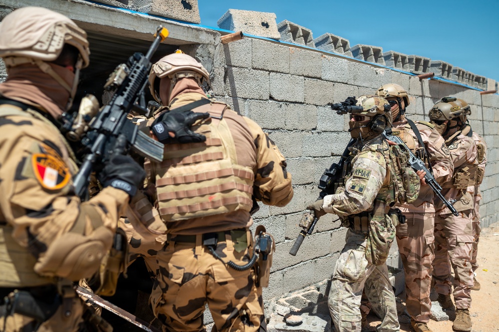 Multinational forces assault shoreline objective during Flintlock 2026