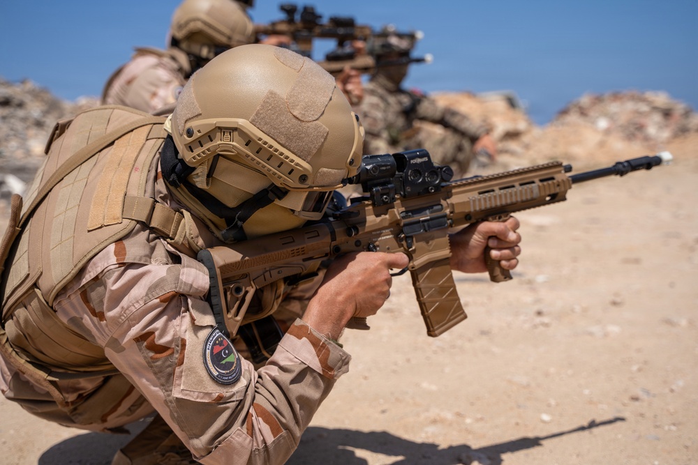 Multinational forces assault shoreline objective during Flintlock 2026