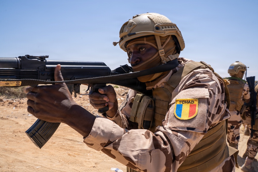 Multinational forces assault shoreline objective during Flintlock 2026