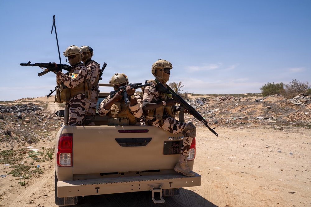 Multinational forces assault shoreline objective during Flintlock 2026