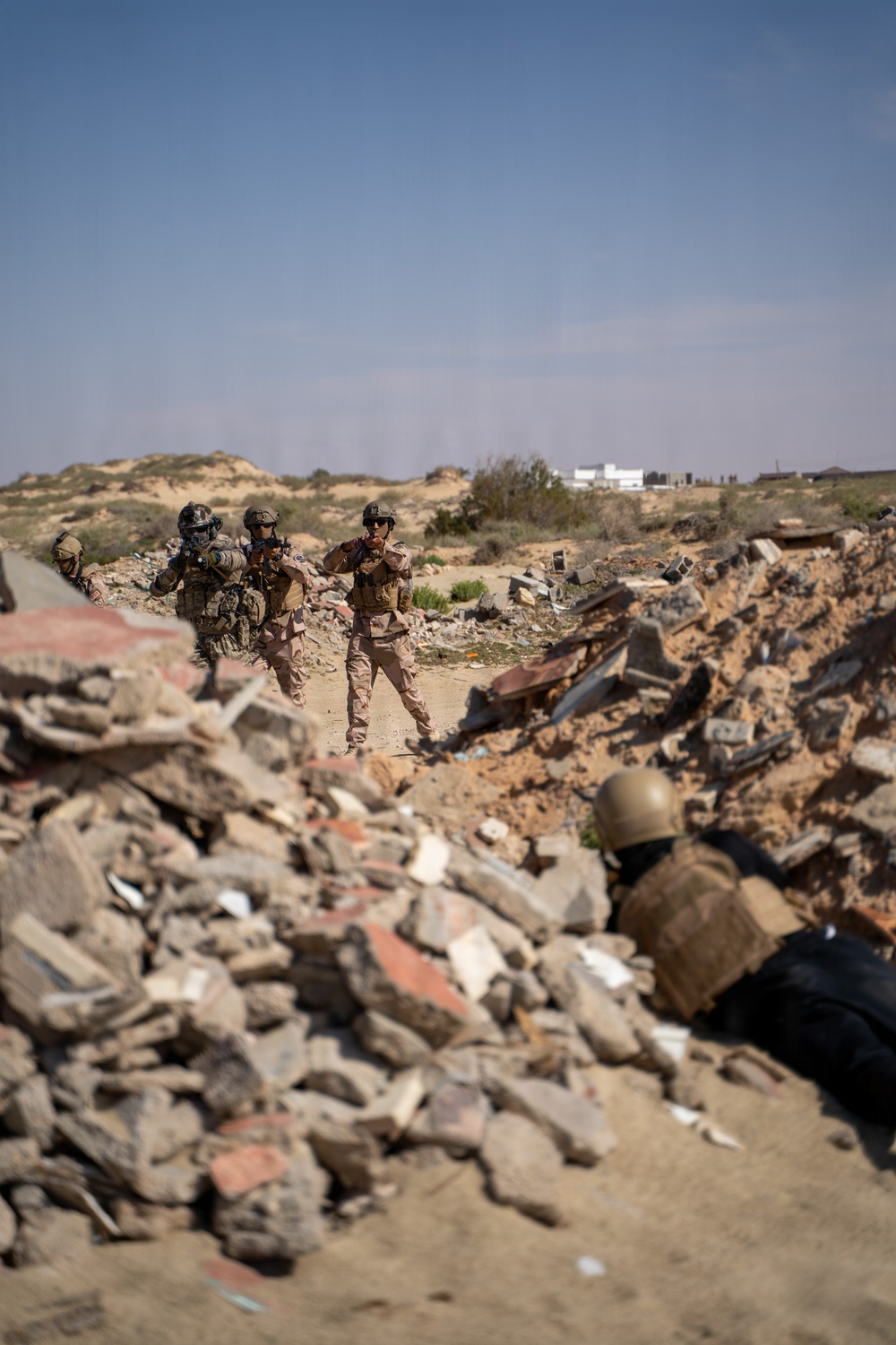 Multinational forces assault shoreline objective during Flintlock 2026