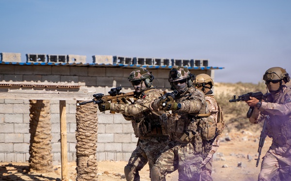 Multinational forces assault shoreline objective during Flintlock 2026