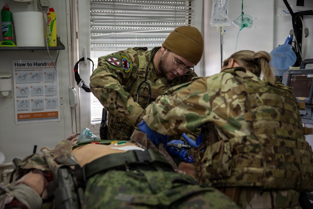 153rd Cavalry Squadron from RC-East conduct a Mass Casualty Exercise with NATO allies at Camp Novo Selo