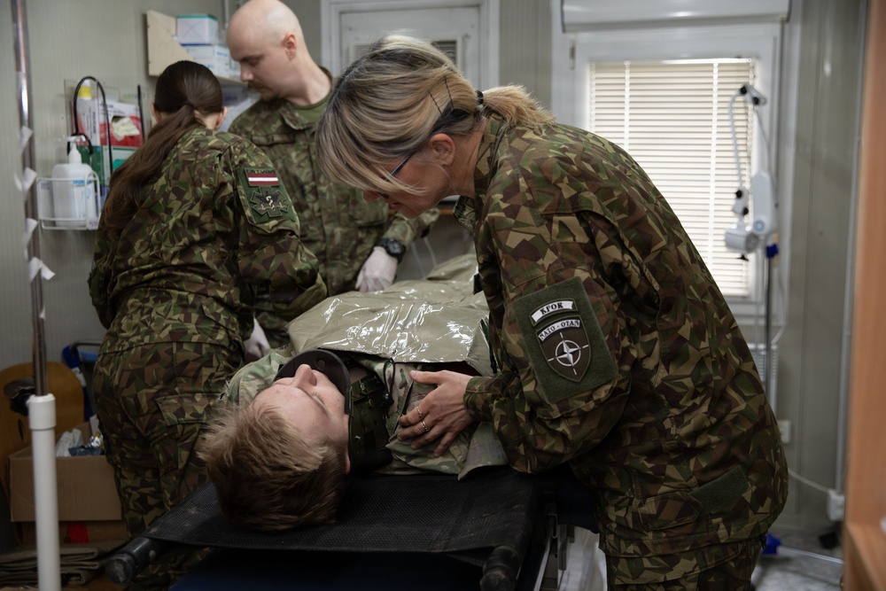 153rd Cavalry Squadron from RC-East conduct a Mass Casualty Exercise with NATO allies at Camp Novo Selo
