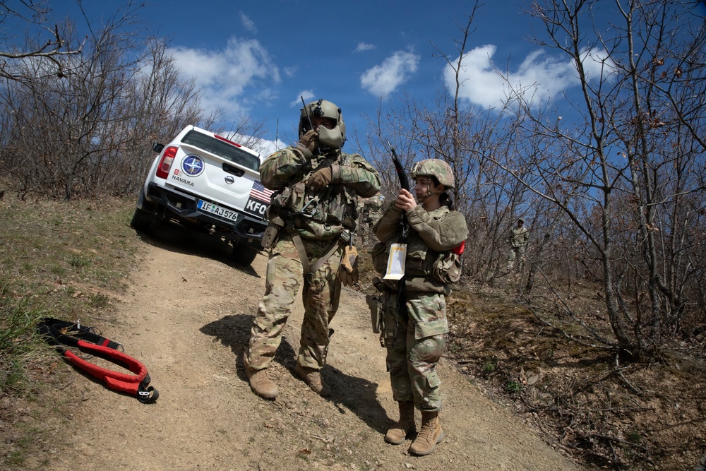 KFOR units synchronize efforts during medevac hoist training