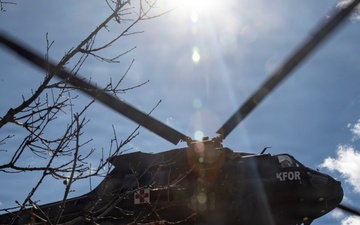 KFOR units synchronize efforts during medevac hoist training