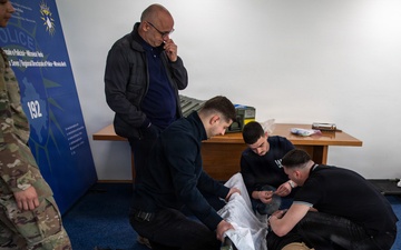 KFOR provides emergency medic class to Kosovo Police officers