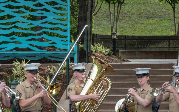 Wreath Laying at the Woodlands Monument