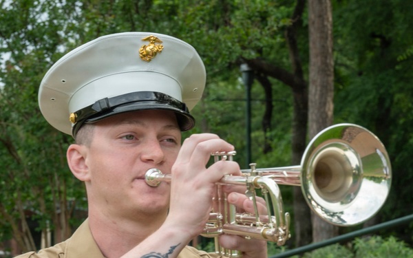 Wreath Laying at the Woodlands Monument