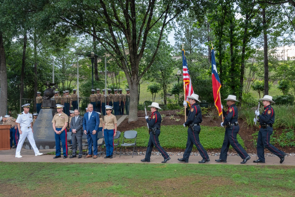 Wreath Laying at the Woodlands Monument