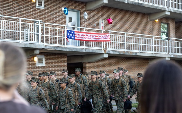 CLB-6 Returns to Camp Lejeune After Six-Month Deployment