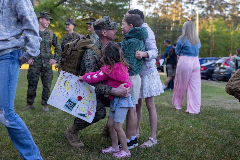 CLB-6 Returns to Camp Lejeune After Six-Month Deployment