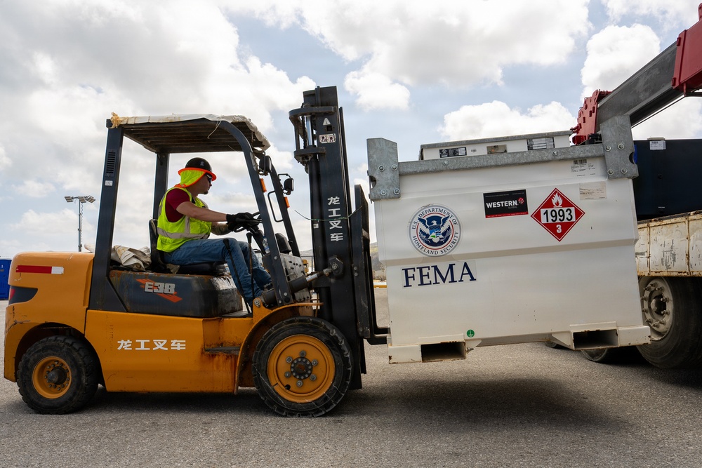 FEMA Generators Arrive in Saipan Following Typhoon Sinlaku