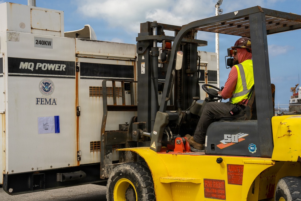 FEMA Generators Arrive in Saipan Following Typhoon Sinlaku