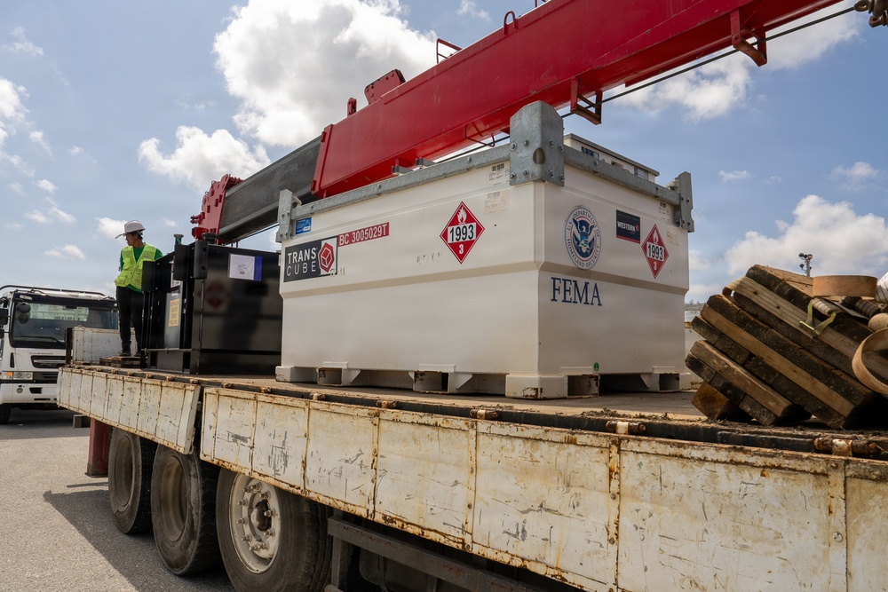 FEMA Generators Arrive in Saipan Following Typhoon Sinlaku