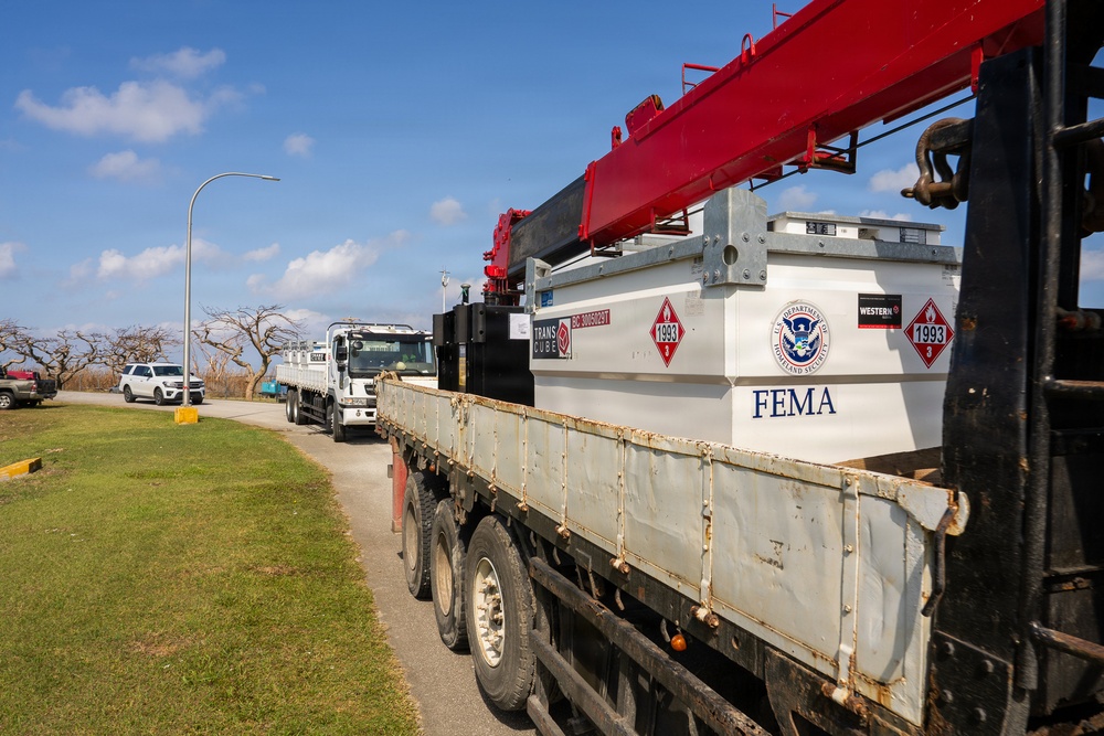 FEMA Generators Arrive in Saipan Following Typhoon Sinlaku