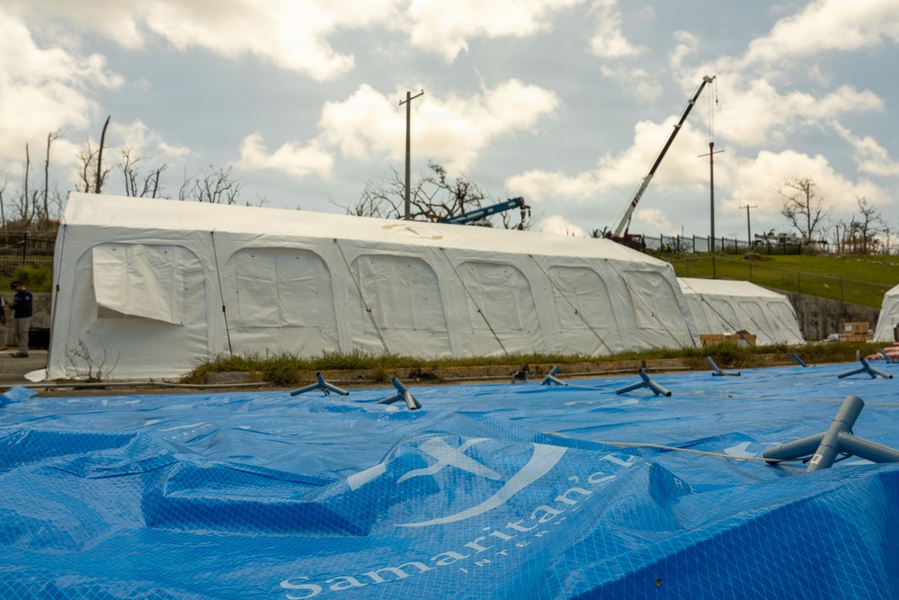 Samaritan's Purse Field Hospital Set Up in Saipan