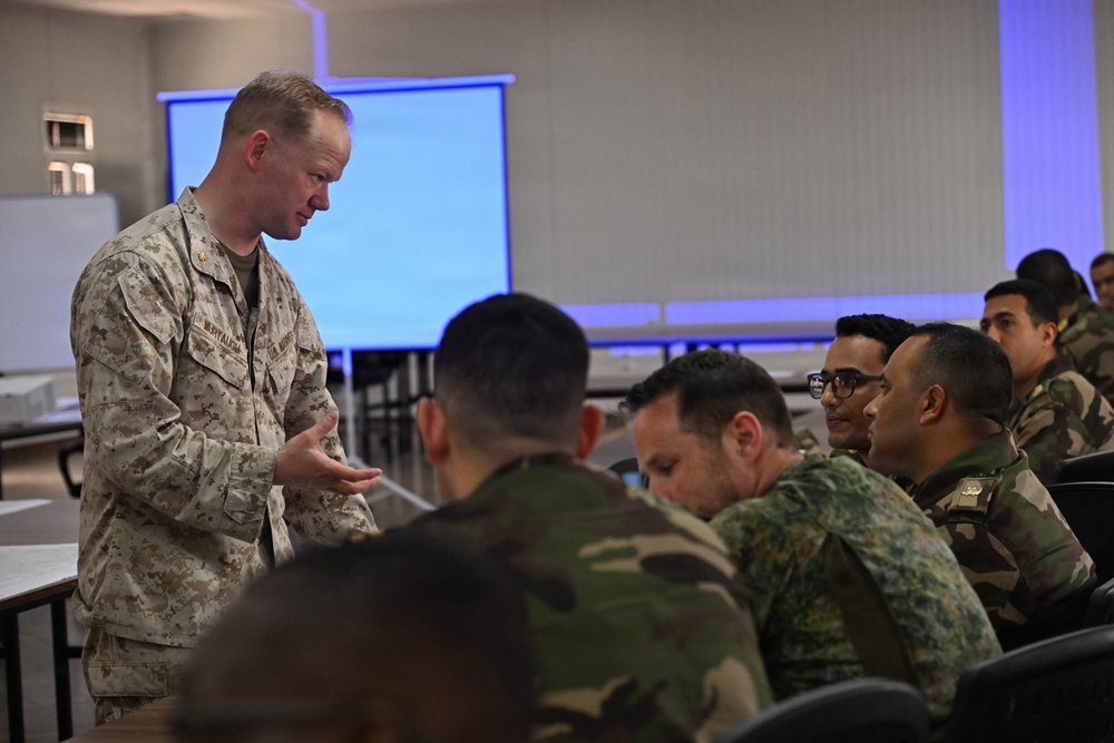 US service members participate in multinational academics during African Lion
