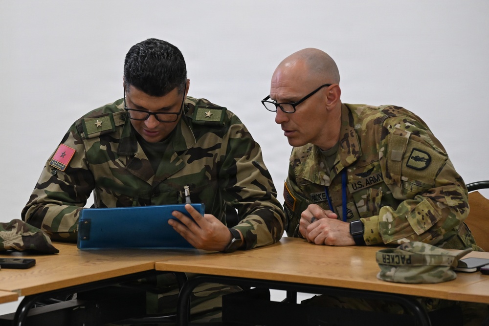 US service members participate in multinational academics during African Lion 26