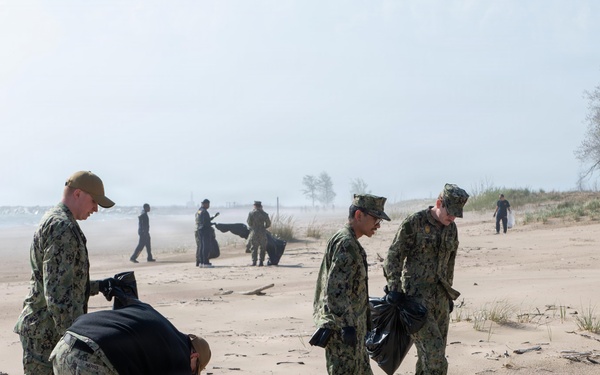 Naval Station Great Lakes Earth Day Base Cleanup