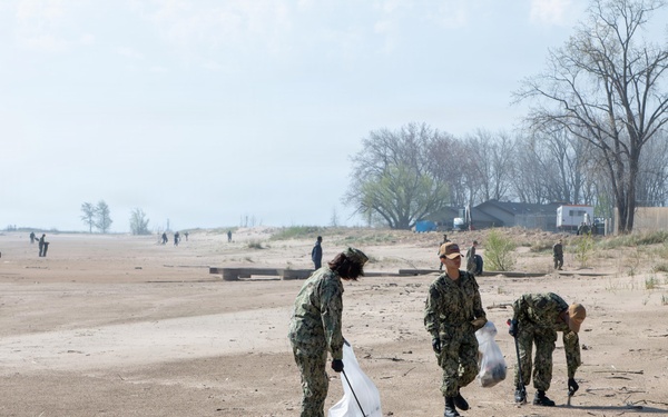 Naval Station Great Lakes Earth Day Base Cleanup