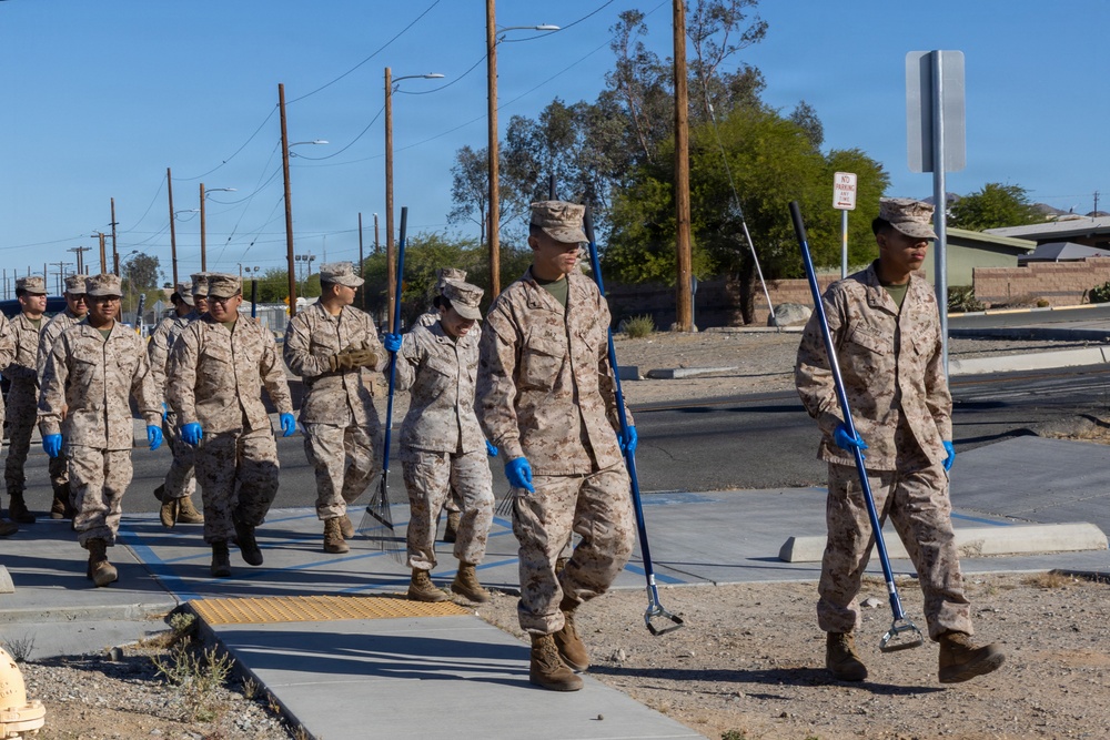 Headquarters Battalion Conducts Operation Clean Sweep 4