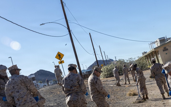 Headquarters Battalion Conducts Operation Clean Sweep 4