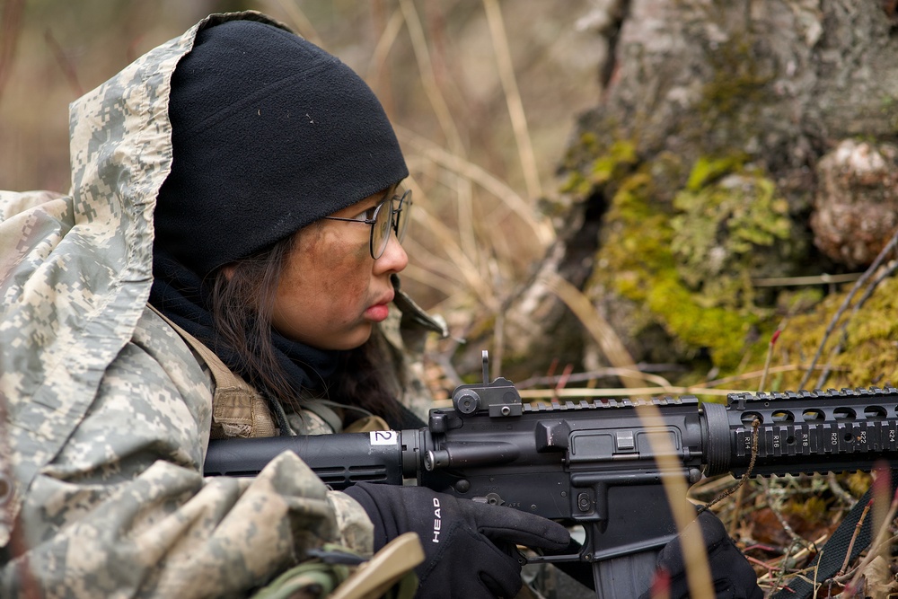University of Alaska Army ROTC cadets train at Alcantra Armory
