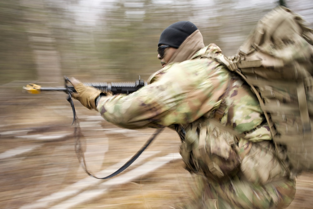 University of Alaska Army ROTC cadets train at Alcantra Armory