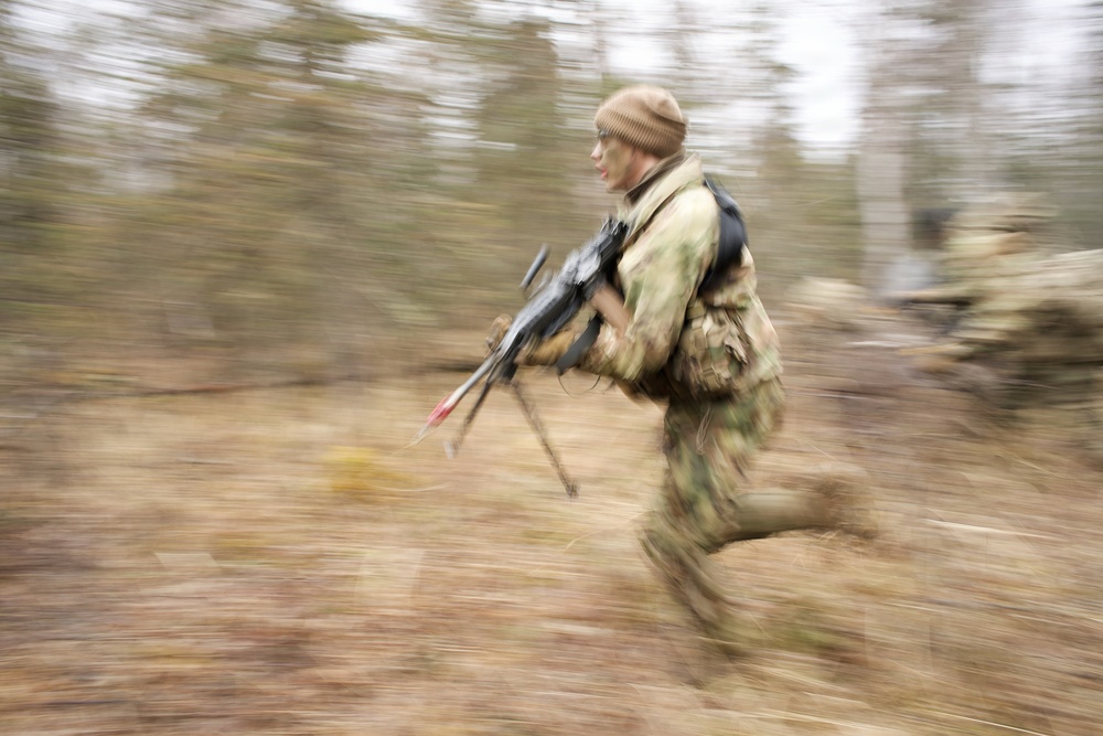 University of Alaska Army ROTC cadets train at Alcantra Armory