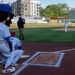 Cmdr. Yates Throws A First Pitch