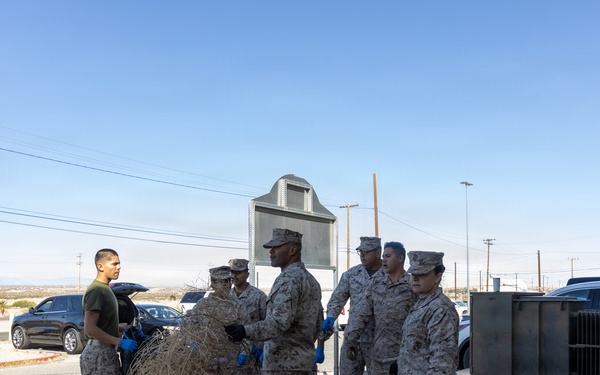 Leaders of Headquarters Battalion Conduct Operation Clean Sweep